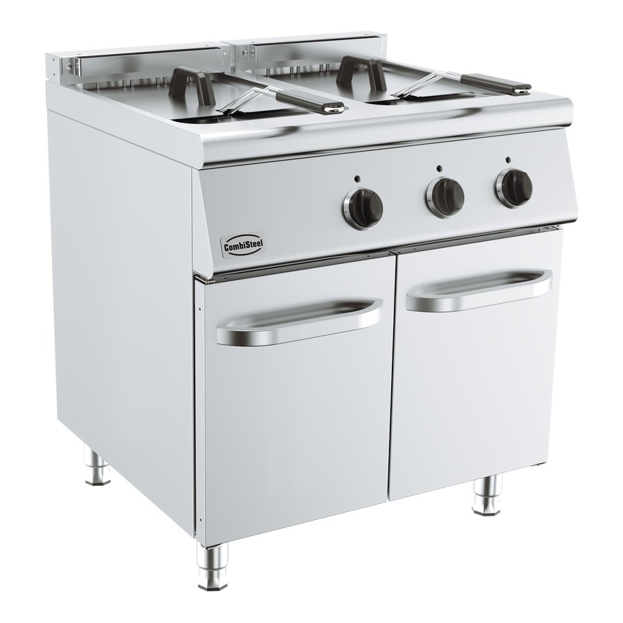 Professionelle Fritteuse mit Untergestell - 2 x 10 Liter