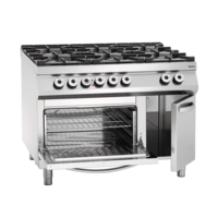Gas Stove | 6 burners | 2/1GN | 655x550x300mm