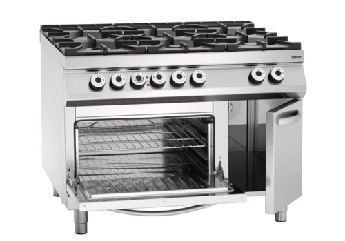  Bartscher Cuisinière à gaz | 6 brûleurs | 2/1GN | 655x550x300 mm 