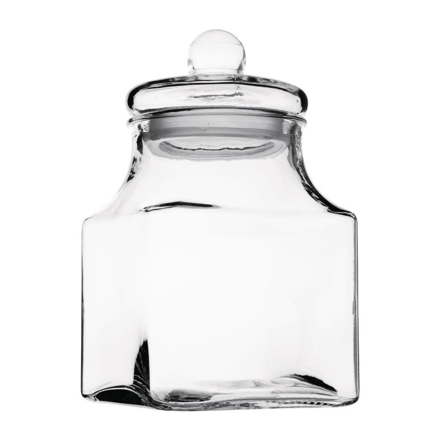 Glazen voorraadpot | vierkant | 2,9L