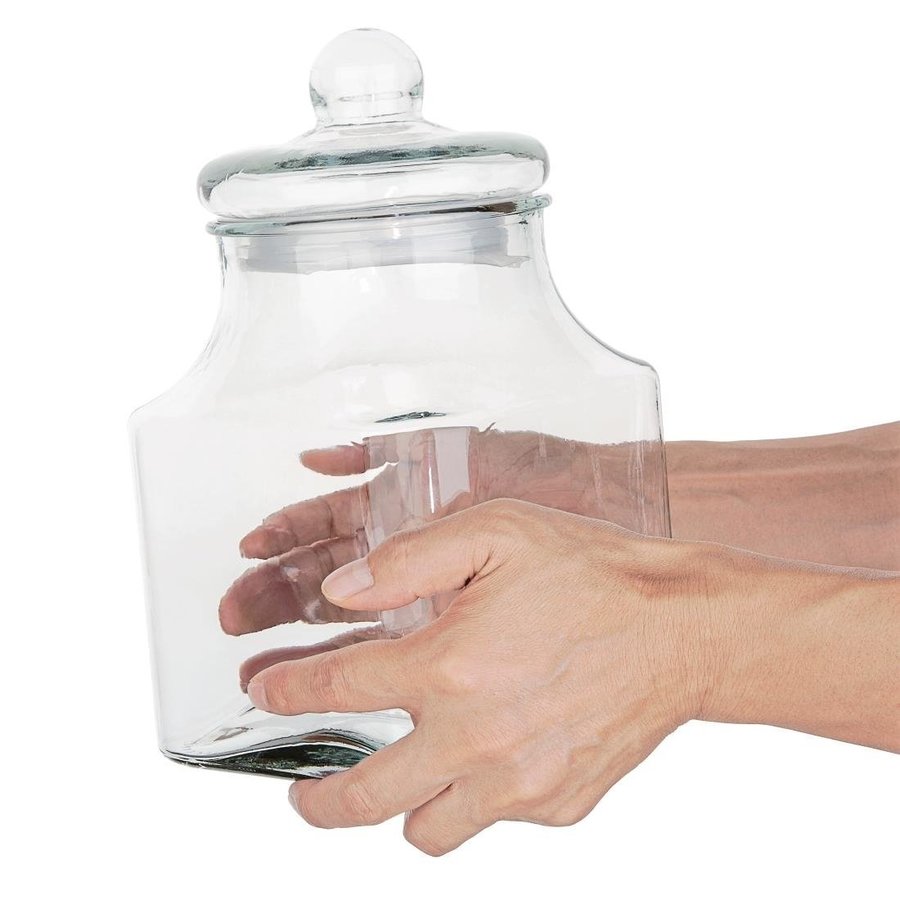 Glass storage jar | square | 2.9L