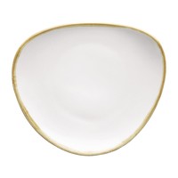 Kiln triangular plates | chalk white | 16.5cm | 6 pieces