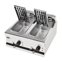 Silverlink 600 dubbele friteuse | 2x 9L - 2x 3kW | 230V