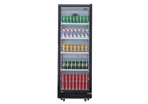  HorecaTraders Refroidissement d'affichage autonome | Noir | 346L | 173,2(h)x62x63,5 cm 