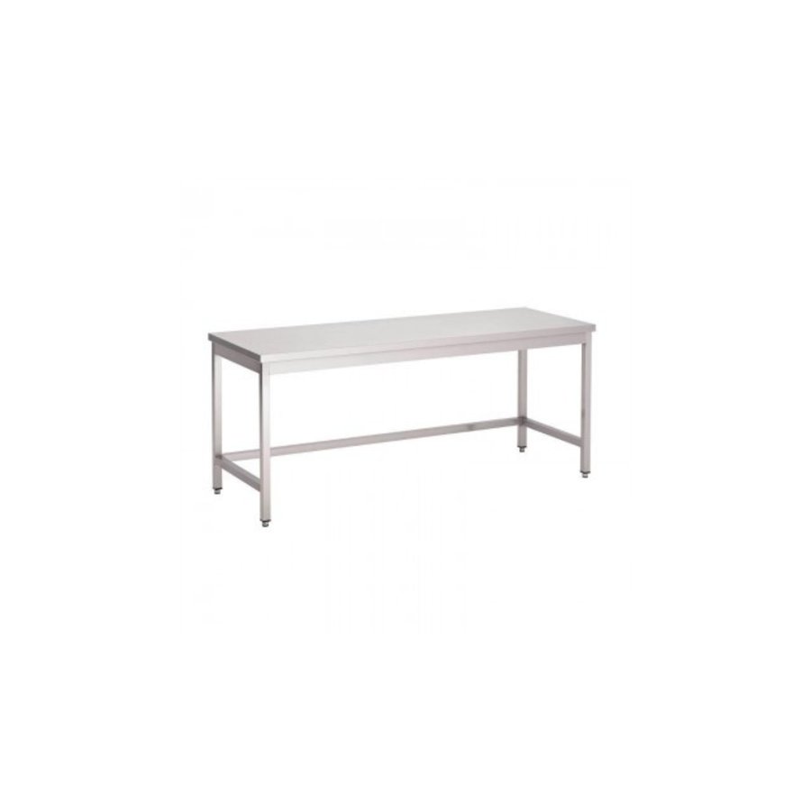 Table de travail en acier inoxydable à base ouverte | 70 cm | 7 formats