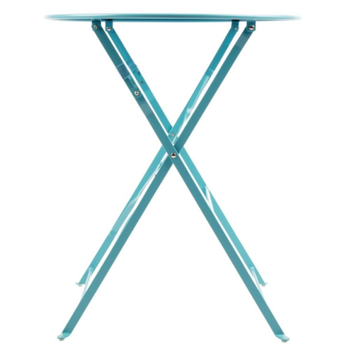  Bolero Ronde stalen opklapbare tafel | 59,5 cm | Turquoise 