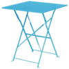 Bolero Table pliante carrée en acier | 71(h)x60(l)x60(p)cm