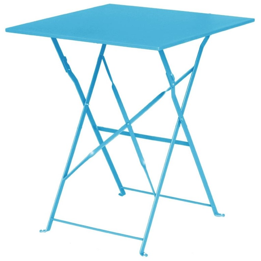 Table pliante carrée en acier | 71(h)x60(l)x60(p)cm