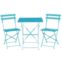 Table pliante carrée en acier | 71(h)x60(l)x60(p)cm