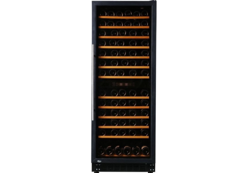  Exquisit Wine cooler | Black | 62.5x59.5x (h) 162.5 cm | 270L | 2 temperature zones 