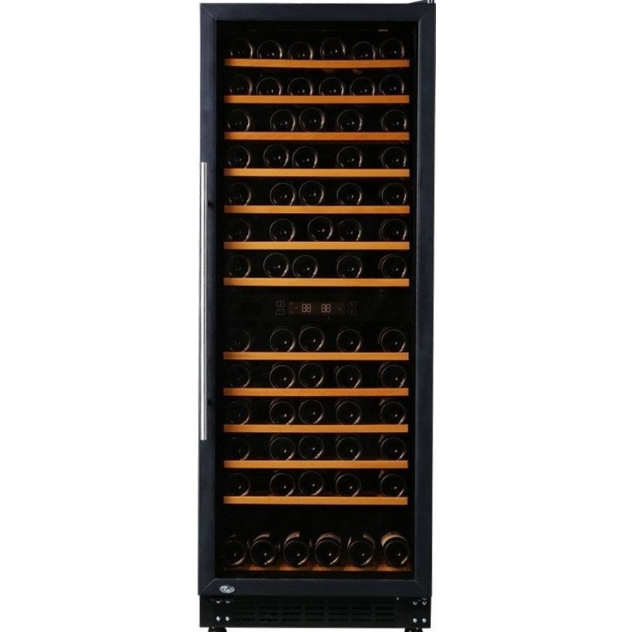 Weinklimaschrank | Schwarz | 62,5 x 59,5 x (h) 162,5 cm | 270 Liter | 2 Temperaturzonen