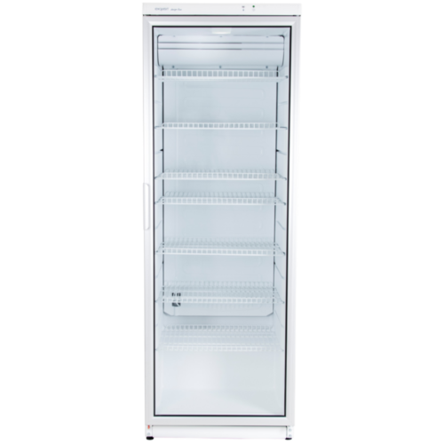  Exquisit Kühlschrank mit Glastür | Weiß | No-Frost | 6 Ablagen | 350 l | 600 x 600 x 1730 mm 