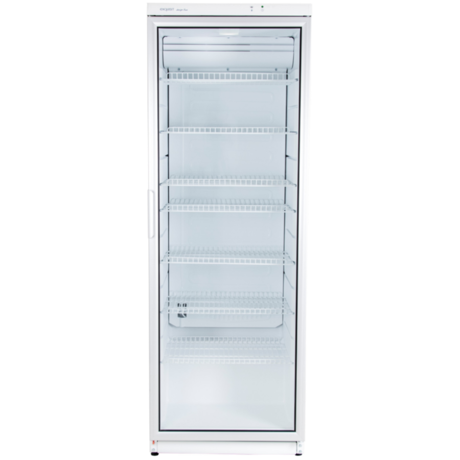 Kühlschrank mit Glastür | Weiß | No-Frost | 6 Ablagen | 350 l | 600 x 600 x 1730 mm