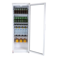 Kühlschrank mit Glastür | Weiß | No-Frost | 6 Ablagen | 350 l | 600 x 600 x 1730 mm
