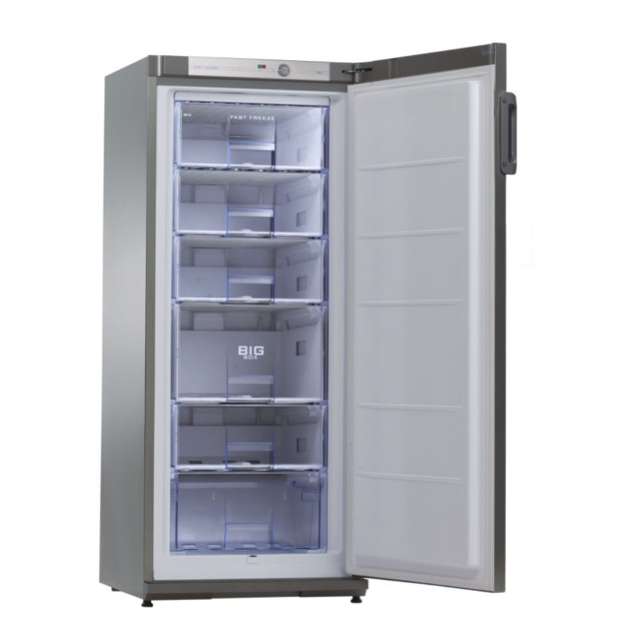 Freezer | Stainless steel | 62x60x(h)145 cm | 202 L