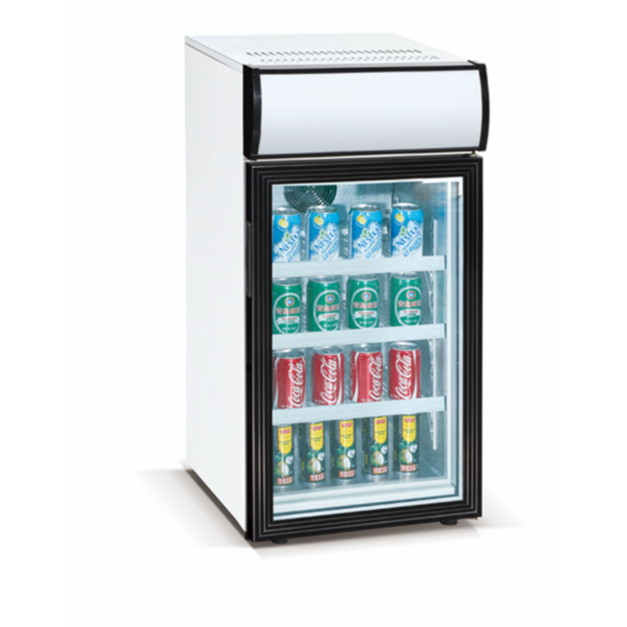Display koelkast | Zwart/ Wit | 50x46x(h)98 cm | 84 L