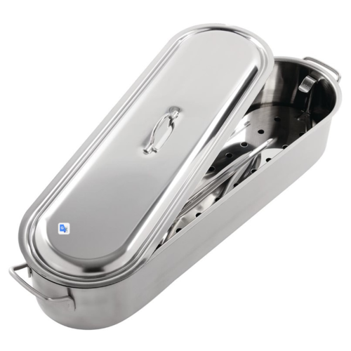  HorecaTraders Fish pan | 50x15.5x10(H) cm | Stainless steel 