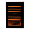 HorecaTraders Wine fridge | Black | 53.5x54x89cm | 2 Temperature zones