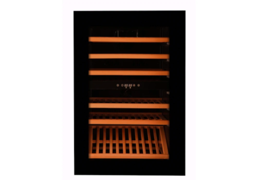 HorecaTraders Refroidisseur à vin | Noir | 53,5x54x89 cm | 2 zones de température 