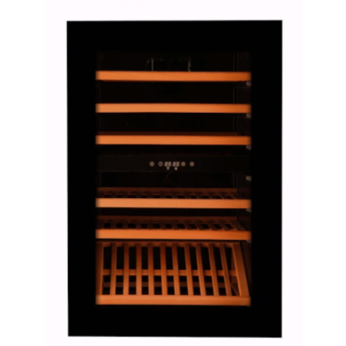  HorecaTraders Weinkühler | Schwarz | 53,5x54x89 cm | 2 Temperaturzonen 