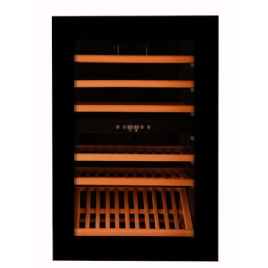 Refroidisseur à vin | Noir | 53,5x54x89 cm | 2 zones de température
