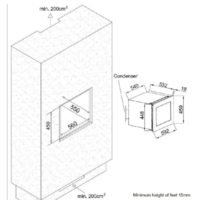 Cave à vin climatisée encastrable | Noir | 53x54x(h)46 cm