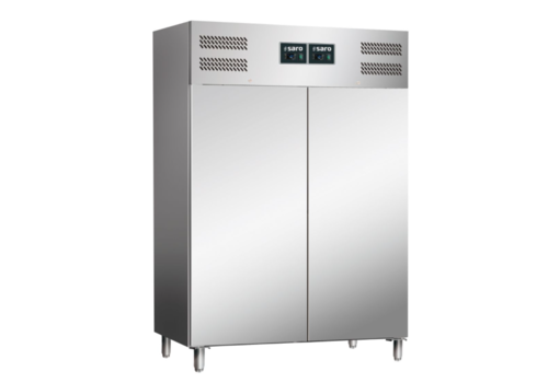  Saro Combinaison réfrigérateur/congélateur | acier inoxydable | 134x81x(h)200 cm | 2x 537 L 