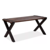 HorecaTraders Table | Brown-Black | Hardwood | Low | 220x80x76cm