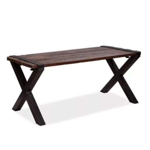  HorecaTraders Table | Brown-Black | Hardwood | Low | 220x80x76cm 