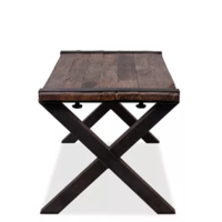 Table | Brown-Black | Hardwood | Low | 220x80x76cm