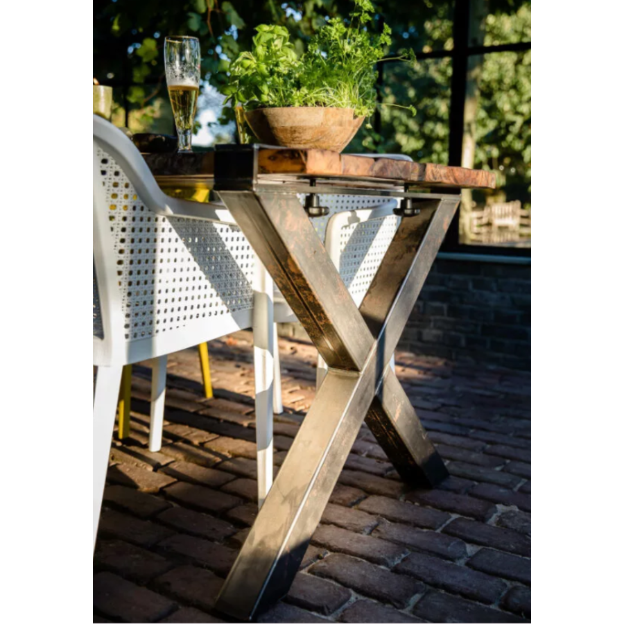 Table | Brown-Black | Hardwood | Low | 220x80x76cm