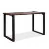 HorecaTraders Tisch | Braun-Schwarz | Hartholz | Hoch | 220x80x110cm