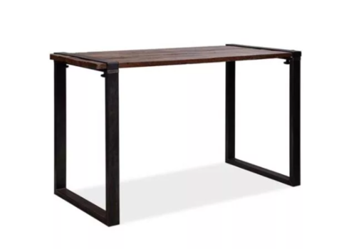  HorecaTraders Table | Brown-Black | Hardwood | High | 220x80x110cm 