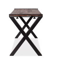 Tisch Braun-Schwarz Hartholz Hoch | 220x80x(h)110cm