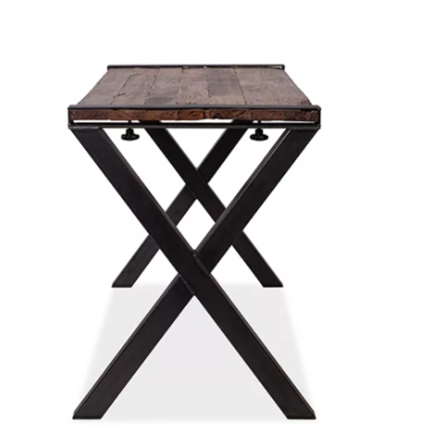Table haute en bois dur marron-noir | 220x80x(h)110cm