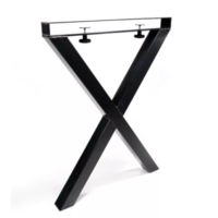 Tisch Braun-Schwarz Hartholz Hoch | 220x80x(h)110cm