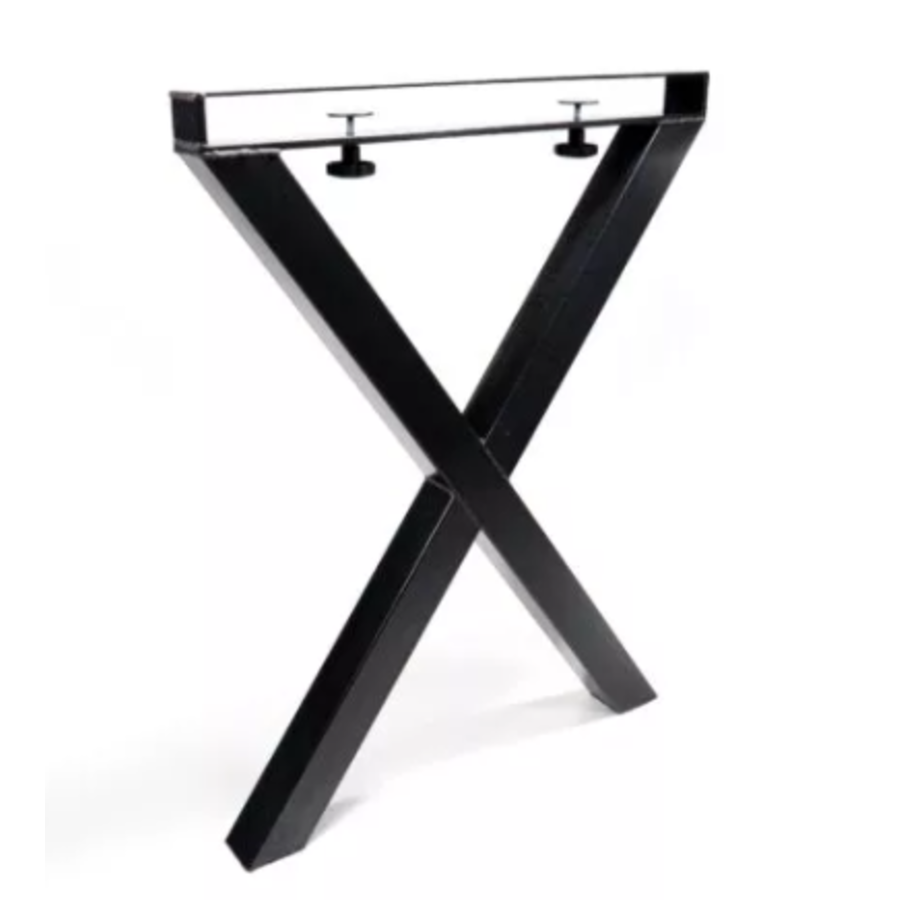 Table haute en bois dur marron-noir | 220x80x(h)110cm