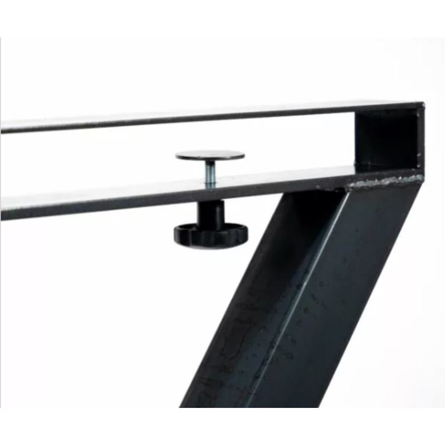 Table haute en bois dur marron-noir | 220x80x(h)110cm