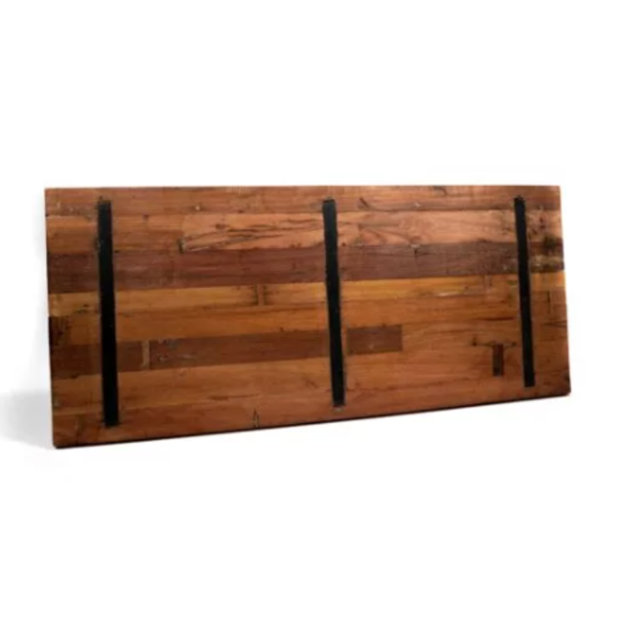 Table haute en bois dur marron-noir | 220x80x(h)110cm