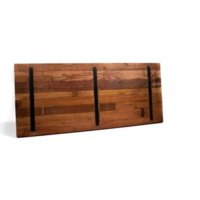 Table basse en bois dur marron-noir | 180x80x(h)76cm