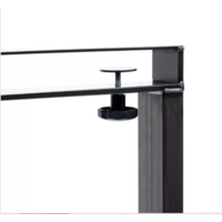 Table basse en bois dur marron-noir | 180x80x(h)76cm
