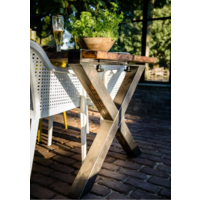 Tisch Braun-Schwarz Hartholz Niedrig | 180x80x(h)76cm