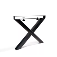 Tisch Braun-Schwarz Hartholz Niedrig | 180x80x(h)76cm