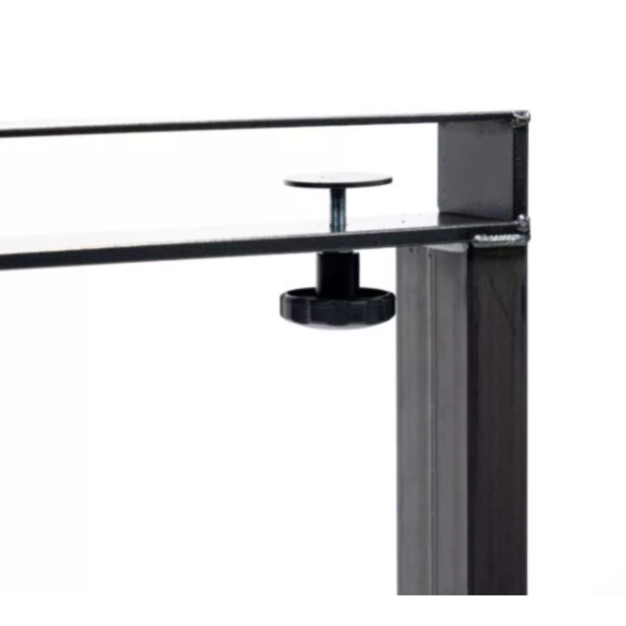 Table haute en bois dur marron-noir | 180x80x(h)110cm