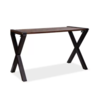 HorecaTraders Table Brown-Black Hardwood High | 180x80x (h) 110cm