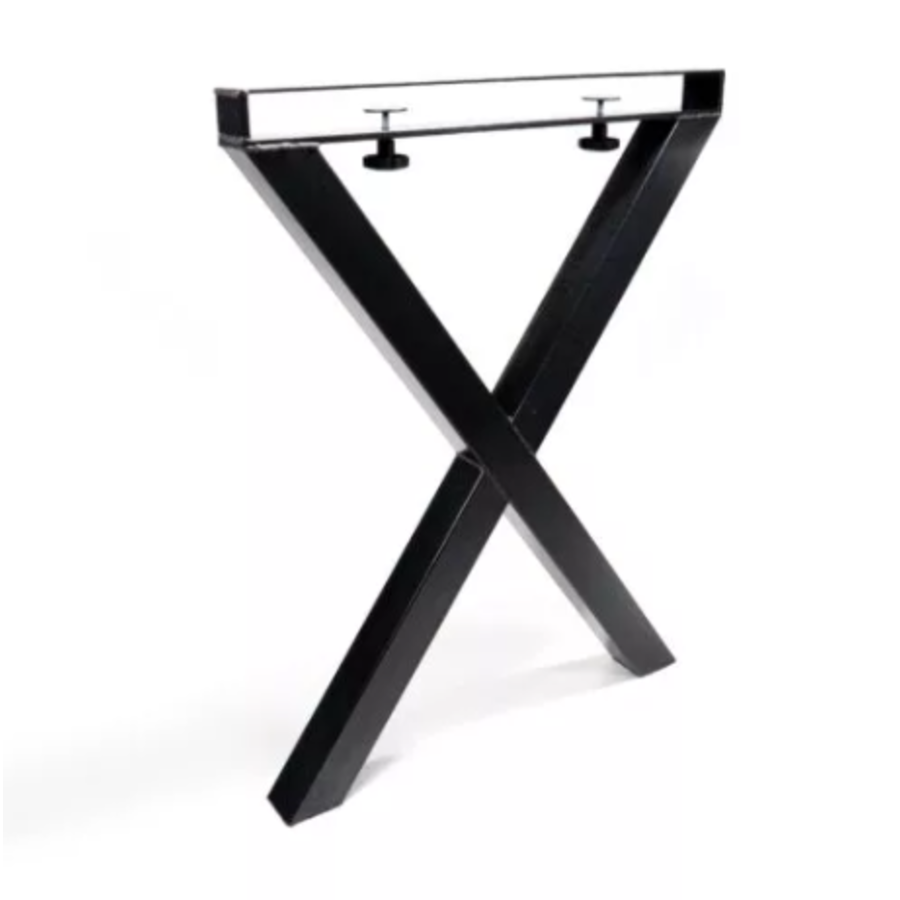 Table haute en bois dur marron-noir | 180x80x(h)110cm