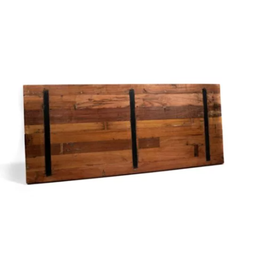 Table haute en bois dur marron-noir | 180x80x(h)110cm