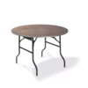 HorecaTraders Dining Table Wood Round | Ø183x (h) 76cm | Brown-Black