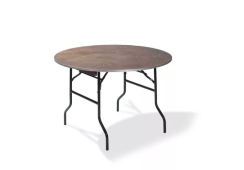  HorecaTraders Dining Table Wood Round | Ø183x (h) 76cm | Brown-Black 