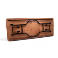 Table à manger droite en bois | 183x76x76cm | Bois noir